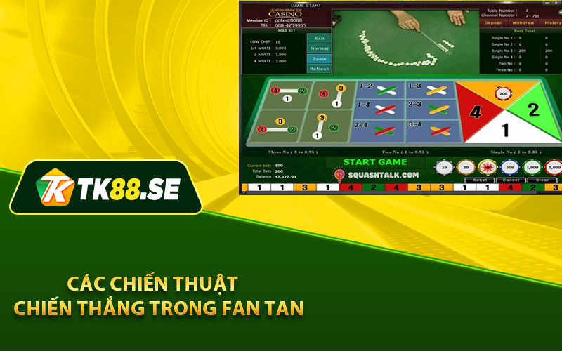 Các chiến thuật chiến thắng trong Fan Tan